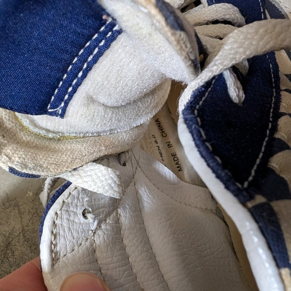 Vans Vintage Blue Checkered High Top Sneakers - Picture 4 of 5